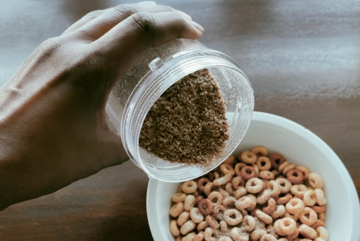 Flohsamenschalen in Müsli