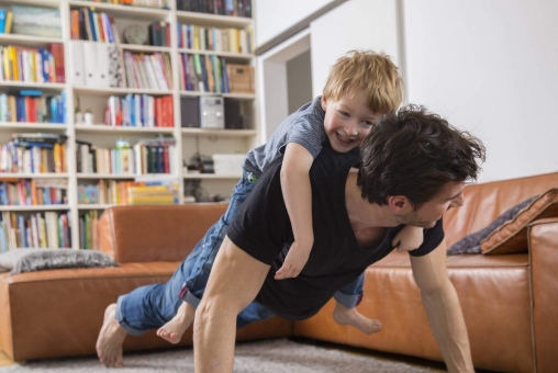 Familie beim Sport