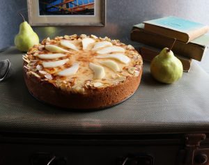 Rhabarber-Birnen-Käsekuchen