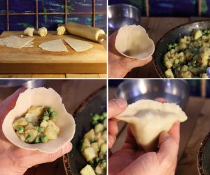 Samosas -Zubreitung
