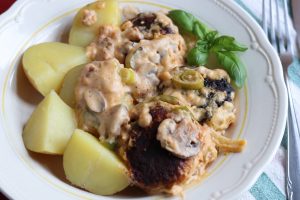 Bouletten in schlonziger Pilzrahmsoße