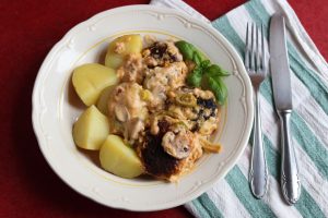 Bouletten in schlonziger Pilzrahmsoße