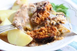 Bouletten in schlonziger Pilzrahmsoße