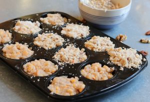 Streusel auftragen