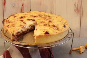 Mangold-Pfifferling-Quiche