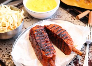 Spare Ribs mit Kürbispüree und Coleslaw