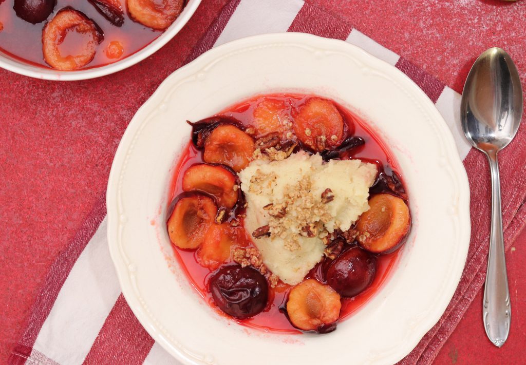 Zwetschenkompott mit Grießpudding