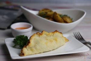 Vegane Cornish Pasties mit Salt and Vinegar Ofenkartoffeln