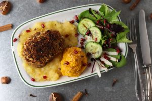 Seitanfilets mit Maronenkruste