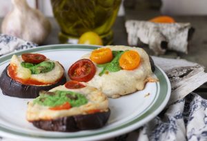 Mini-Auberginenpizzen