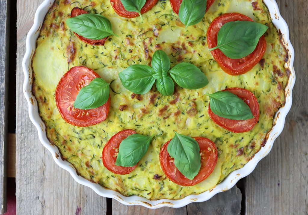 Vegane Frittata frisch aus dem Ofen