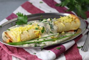 Mit Käse überbacken