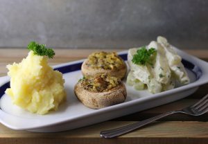 Mit Kartoffelbrei