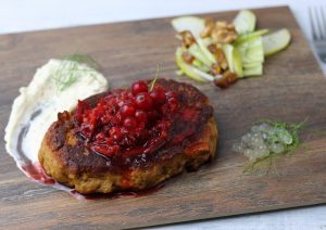 Seitansteak auf Whiskeycreme