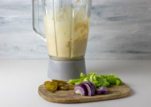 Lecker mit Paprika und Zwiebel