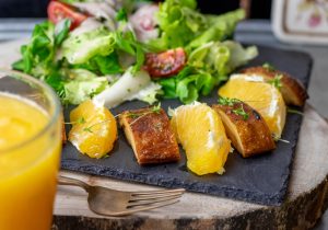 Krosse Ente, frische Frucht