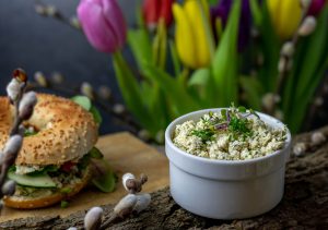Cottage Cheese - körniger Frischkäse aus Sojamilch.