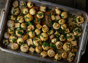 Champignons bereit für den Ofen