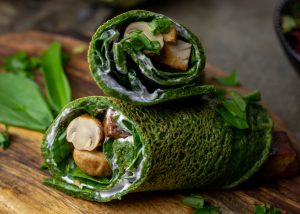 Mit gerösteten Champignons