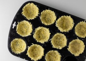 Kartoffelpuffernester vor dem Backen