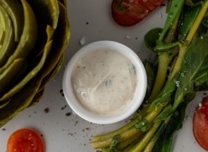 Veganer Waldhonig-Senf-Dip