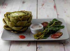 Mit gedünstetem Portulak