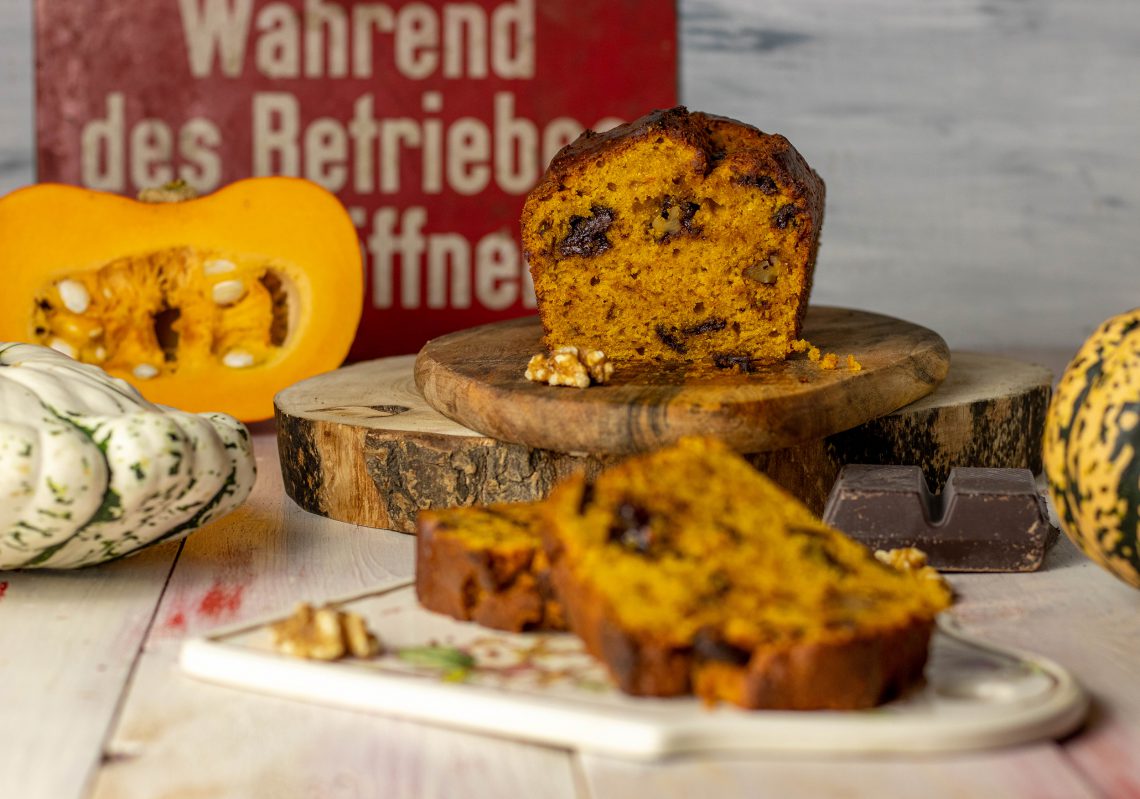 Süßes Kürbisbrot - Pumpkinbread - Kürbiskuchen - vegan