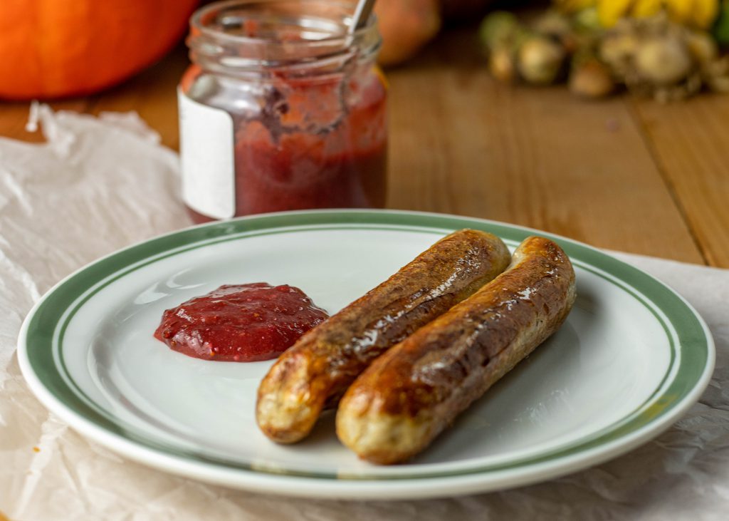 Mit veganer Bratwurst