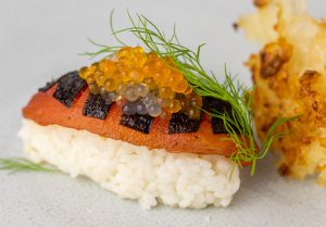 Köstlicher Ingwer- und Meereskaviar