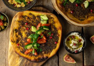 Man'ousheh, Fladenbrot mit Zatar gebacken