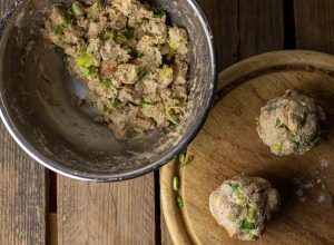 Zubereiten der Buchweizenknödel