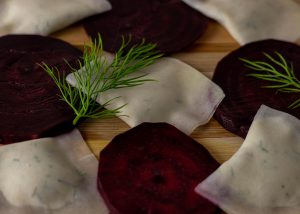 Kohlrabi Ravioli harmonieren wunderbar mit der Beete