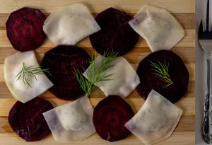 Die Milde des Käses paart sich wunderbar mit den Aromen der Rote Beete