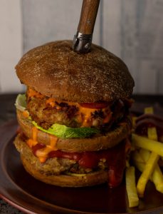 Foodporn mit 2 verschiedenen Patties