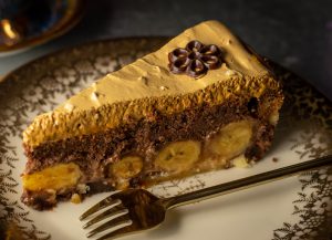 Dalfonakaffee auf Schokokuchen