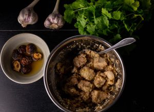 Zubereitung der Jackfruit für die Füllung der Baozi