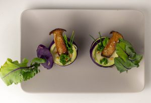 Lecker mit angebratem Kräuterseitling