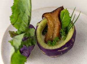 Vegane Cremesuppe aus Kohlrabi