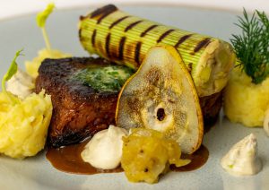 Hier zusammen mit meinen köstlichen Seitanfilets