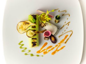 Gefüllter Lauch vom Grill als Vorspeise