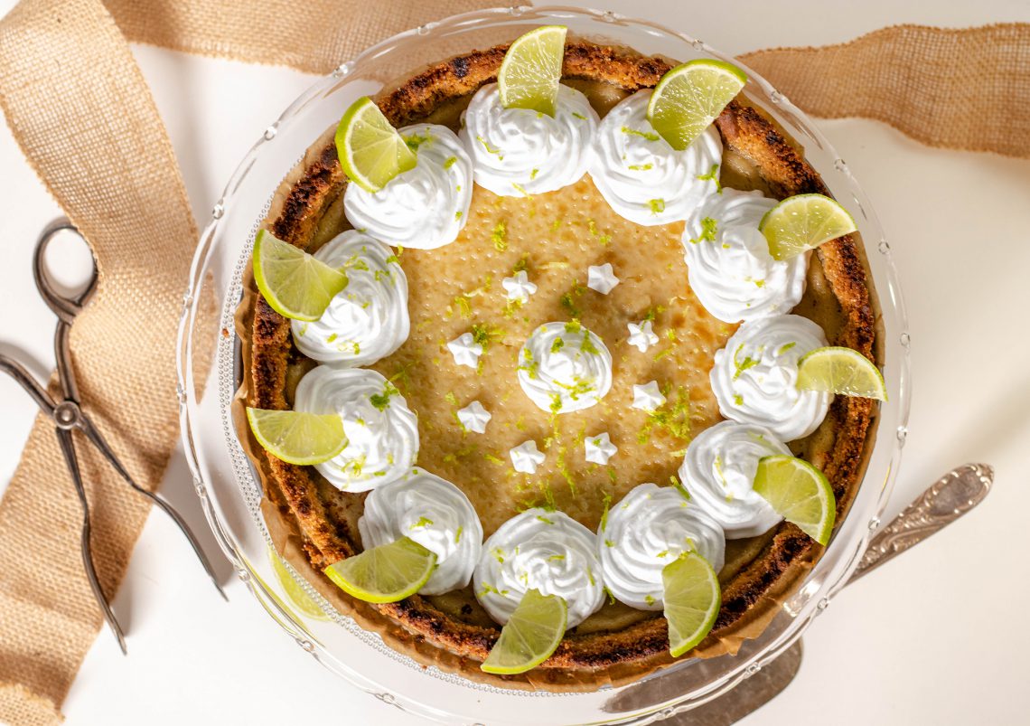 Key Lime Pie - eine köstliche Limettencremetorte! In meinem Rezept vegan.