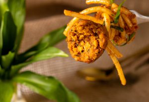 Safige, feste vegane Boulettchen aus Soja und Seitan