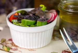 Ich mache meine Essigpilze am liebsten mit Violetten Lacktrichterlingen