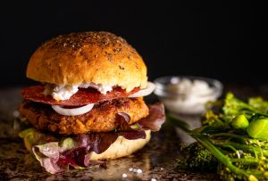 Tomatenleder auf meinen veganen Hamburgern