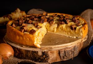 Sogar mit den typischen Speckwürfeln, hier natürlich auch vegan