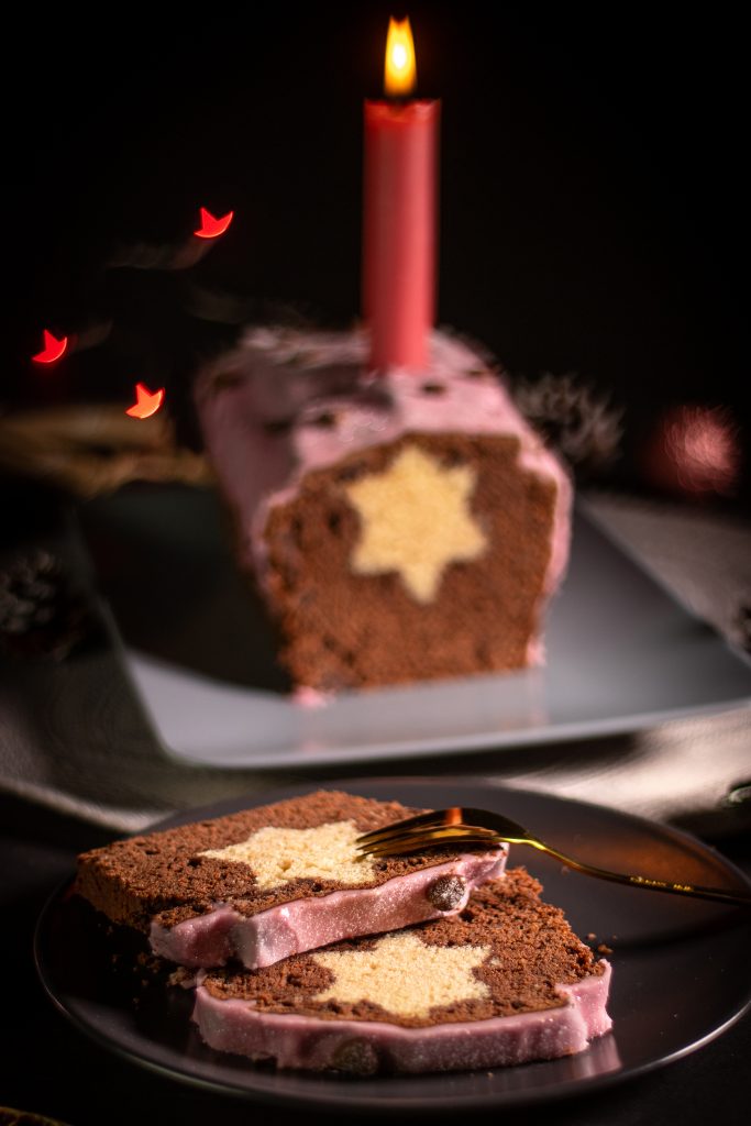Schokopunschkuchen mit Vanillestern