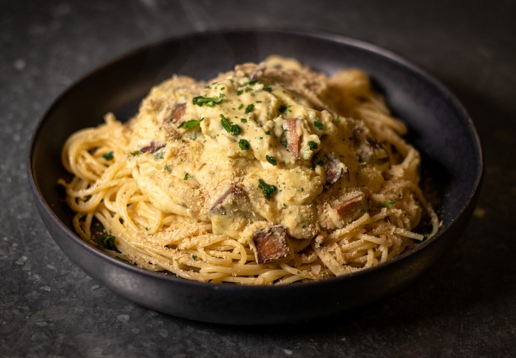 Das beste Carbonara Rezept ohne Ei und vegan.