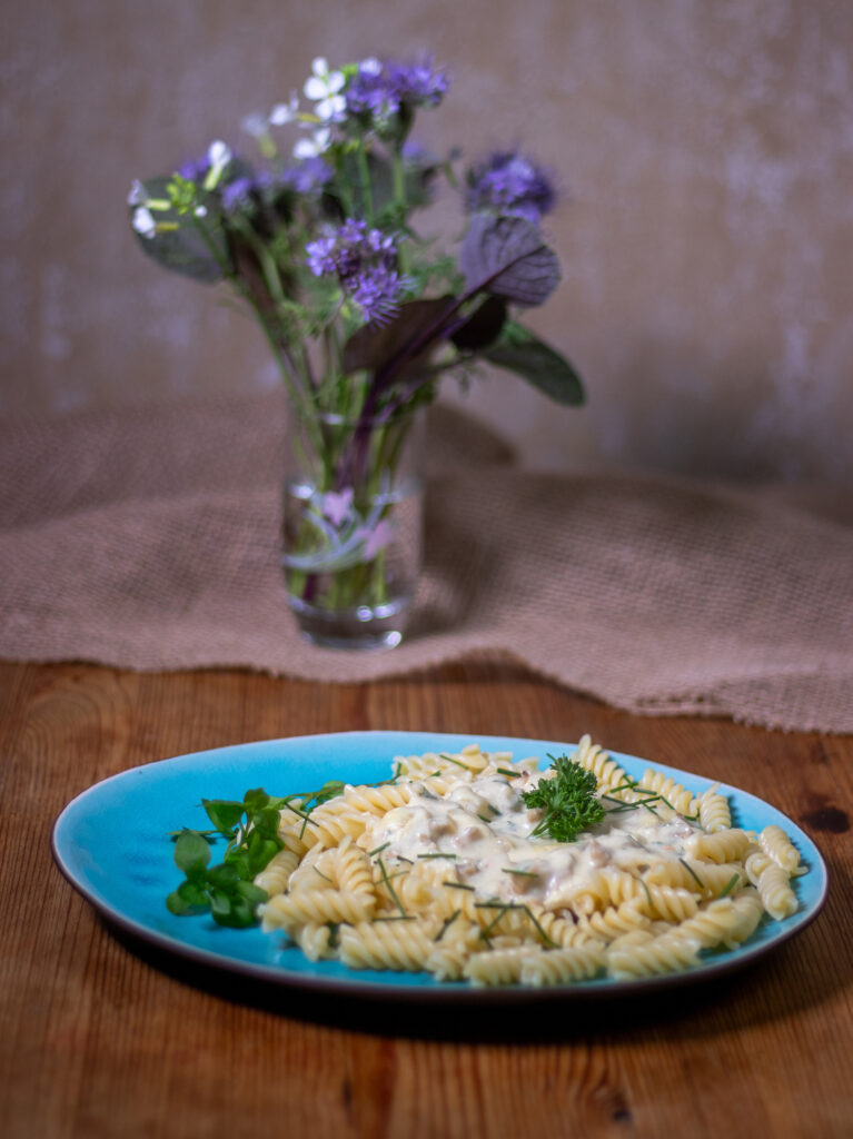 Pasta à la Krause Glucke - hier ganz einfach mit Spirelli Nudeln