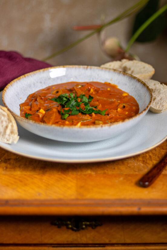 Vegane Gyrossuppe