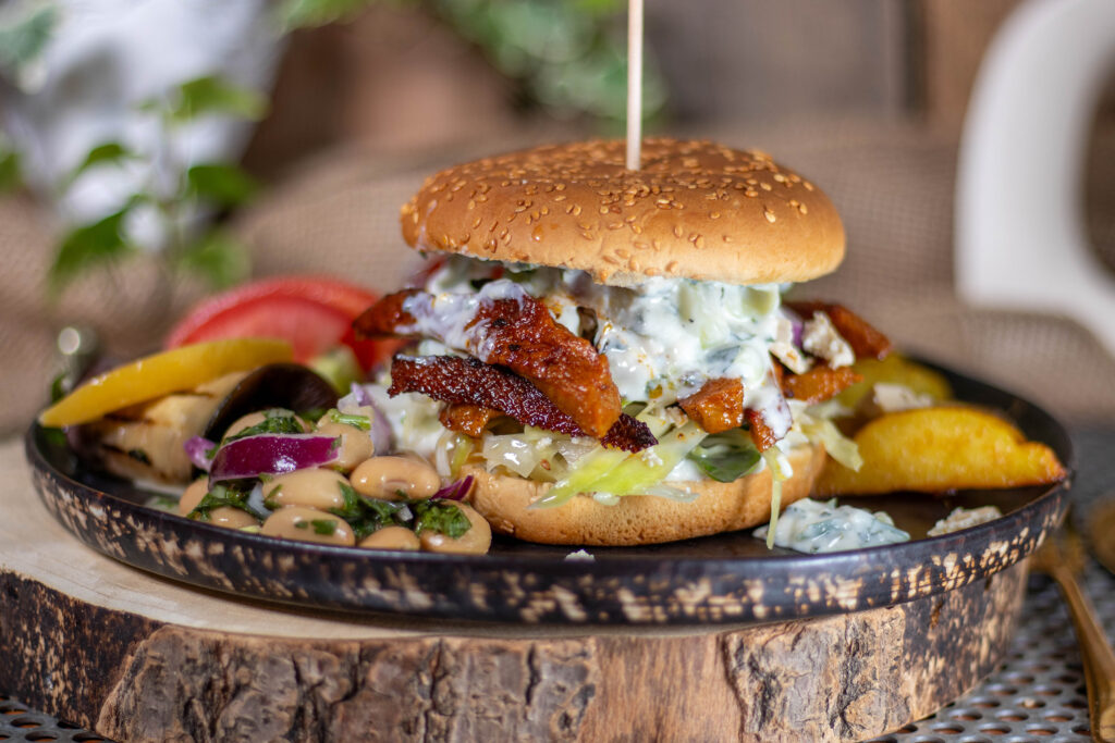 Den Seitan für das vegane GyrosVleisch mache ich selbstverständlich selber